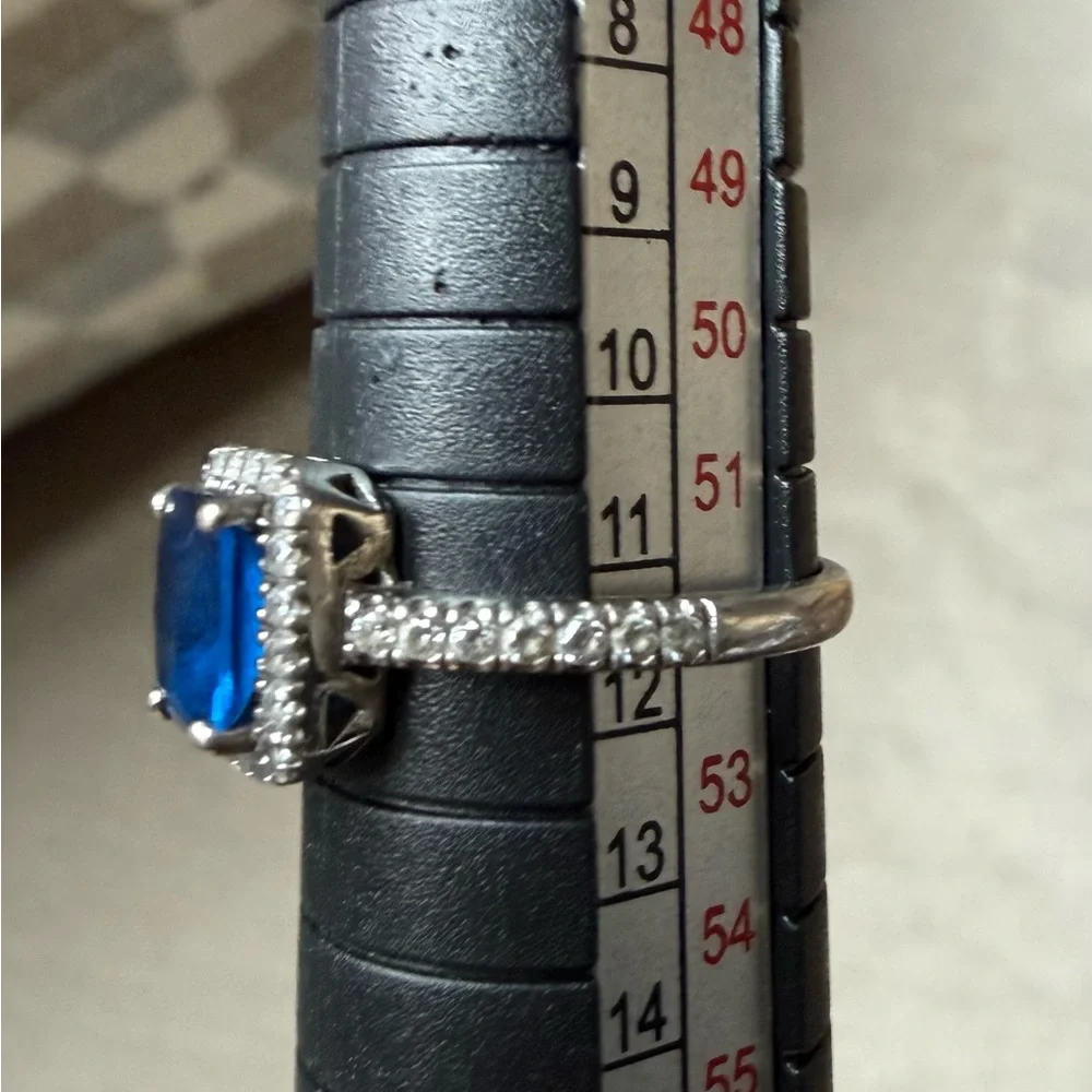Sterling Silver Ring Blue stone. Handmade in Italy 🇮🇹